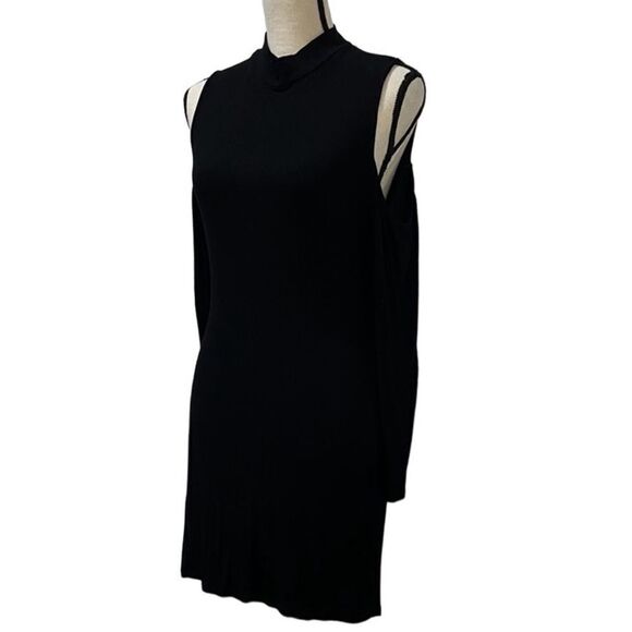 FTF Cold-Shoulder Ribbed Mini Bodycon Dress - Picture 3 of 11